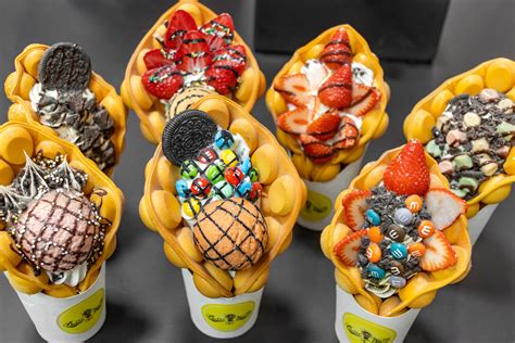Bubble waffle near me - Welcome. Curry fish ball, egg waffles, rice noodle roll, stinky tofu, fish soup noodle combo, fruit drinks, tapioca drinks and etc. – You can find all those popular street snacks in …